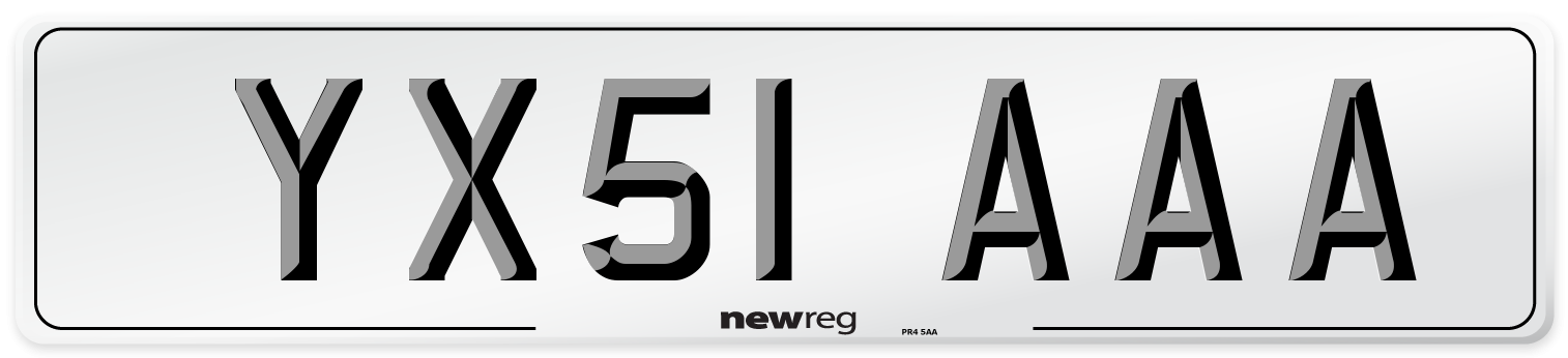 YX51 AAA Number Plate from New Reg